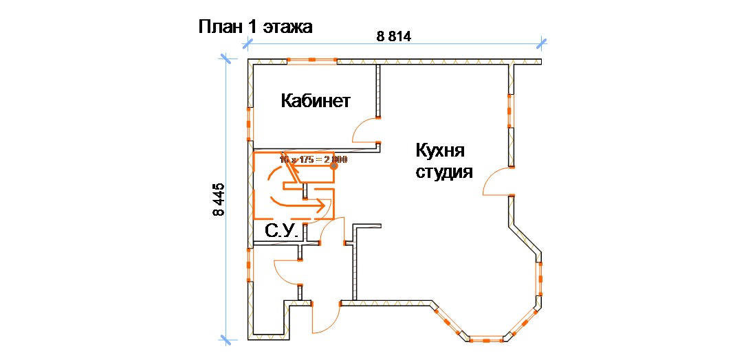 план 1 этажа